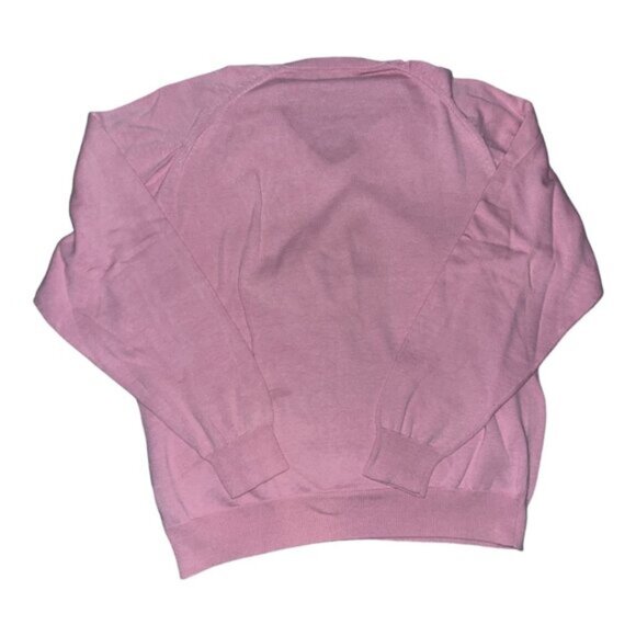 Men's Andrew Carrington Legend Pink Cotton Cashmere Sweater Size Large - Picture 2 of 5